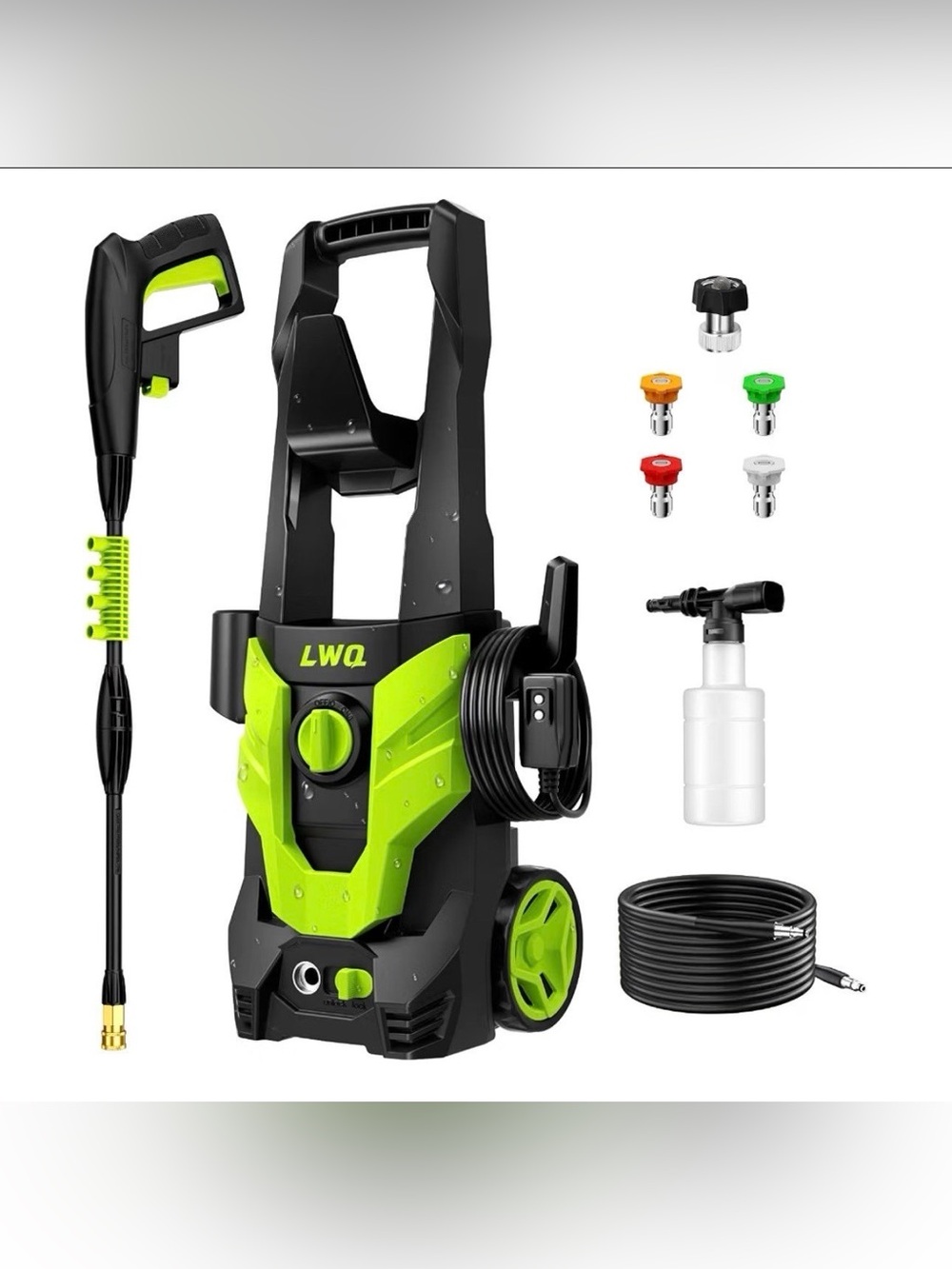 Pressure Washer, Portable Power Washer, 4 Quick Connect Nozzles